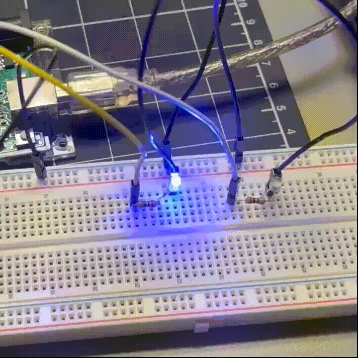 Changed the code to make two LEDs alternately lighted up. 